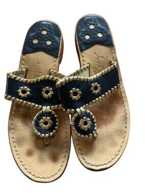 Jack Rogers sandles, two pair, Size 7, Navy Blue  & Coral